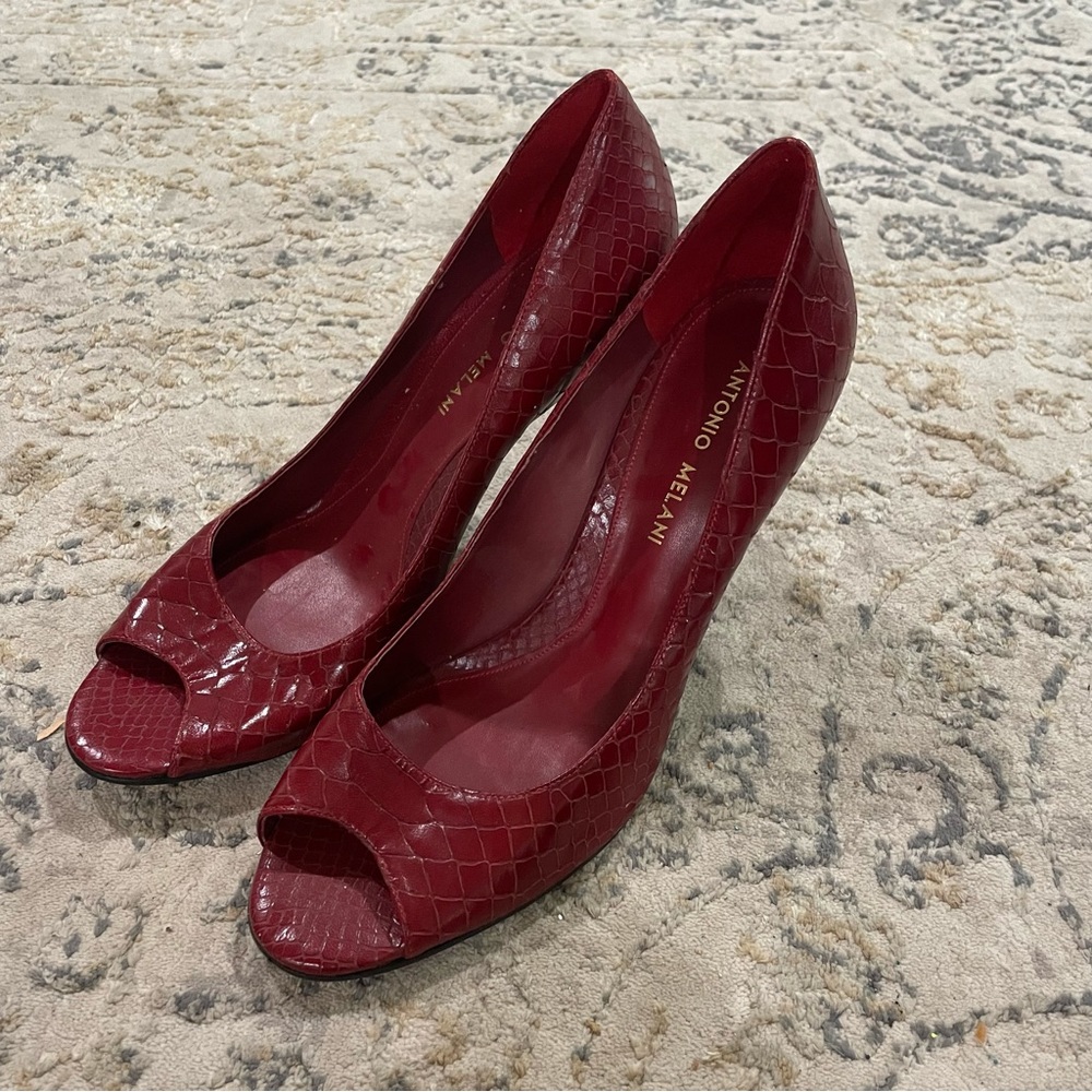 Antonio Melani Red Kitten Heels